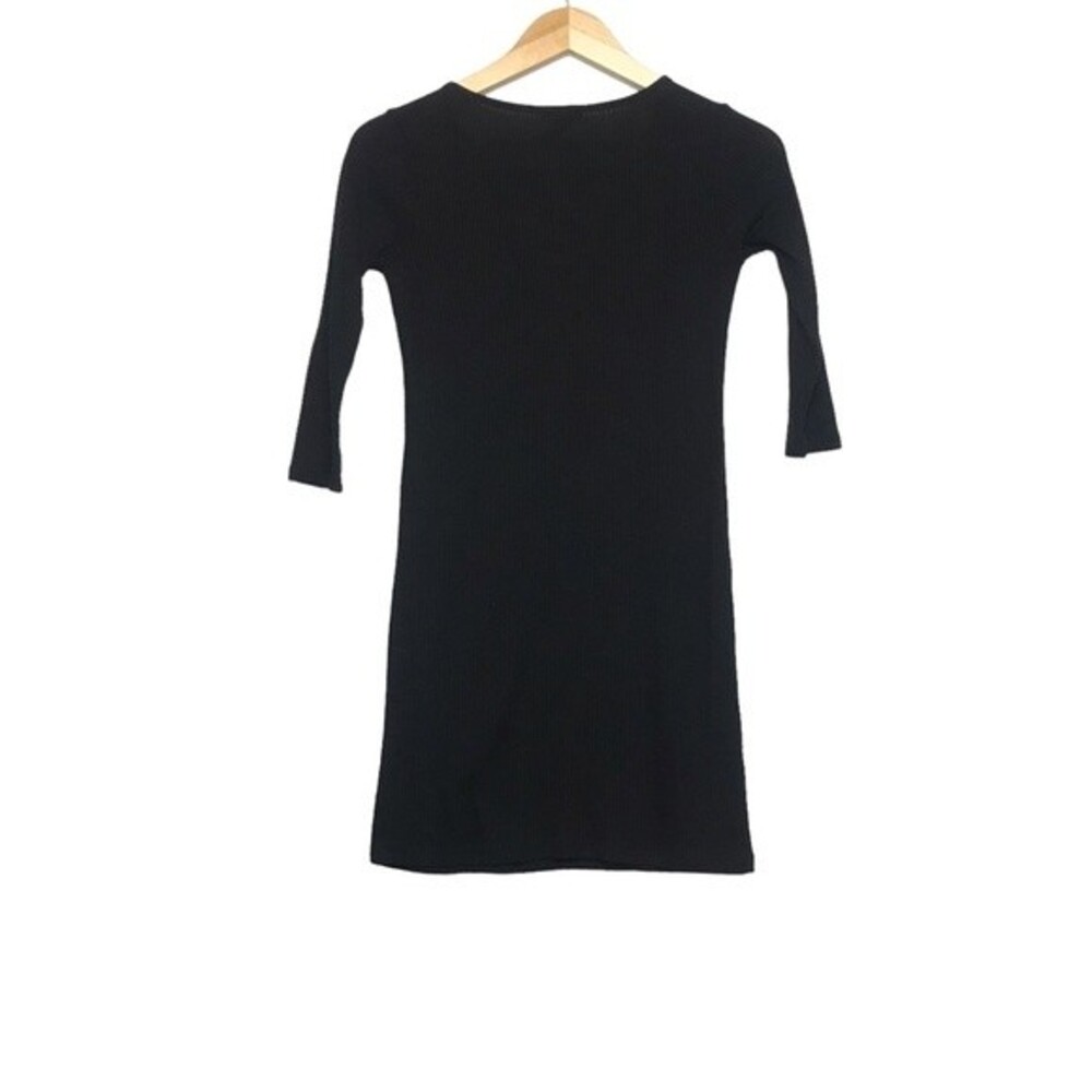 Black tight dress with front cross design size small - Picture 8 of 8